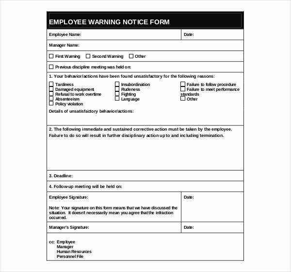 Employee Write Up forms Template Unique 40 Employee Write Up form Templates [word Excel Pdf]