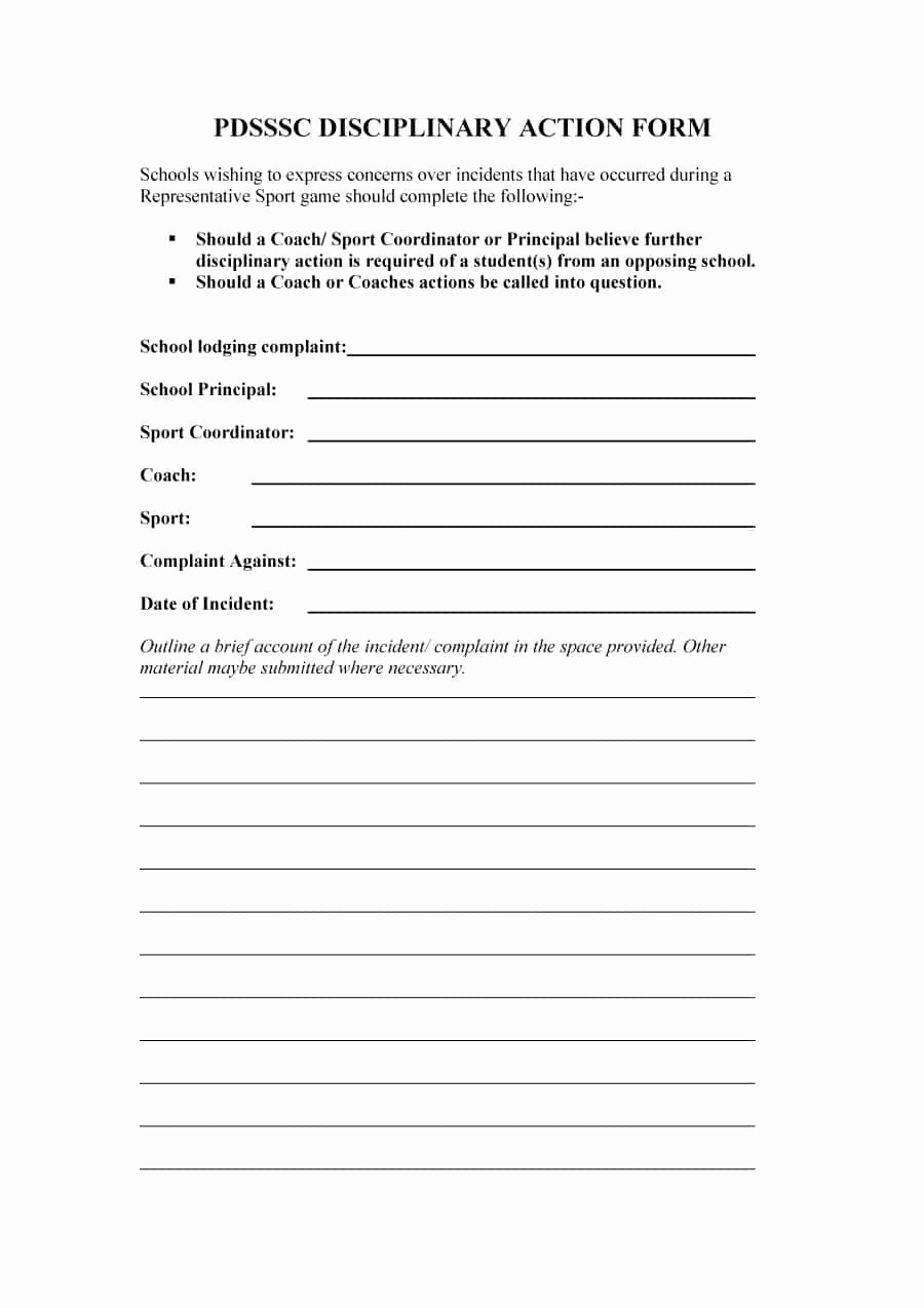 Employee Write Up forms Template Unique 46 Effective Employee Write Up forms [ Disciplinary
