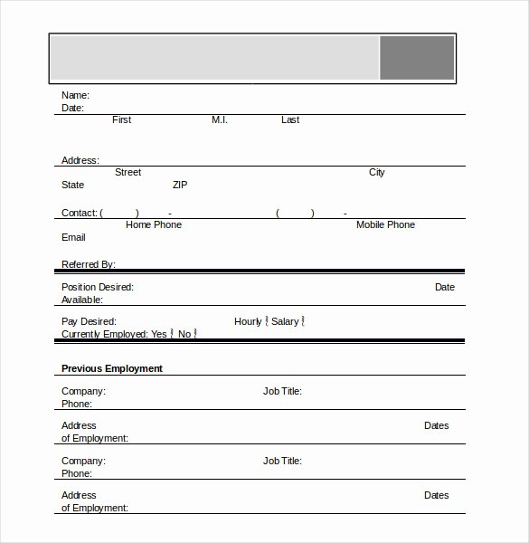 Employment Application form Template Awesome Application Template – 18 Free Word Excel Pdf Documents
