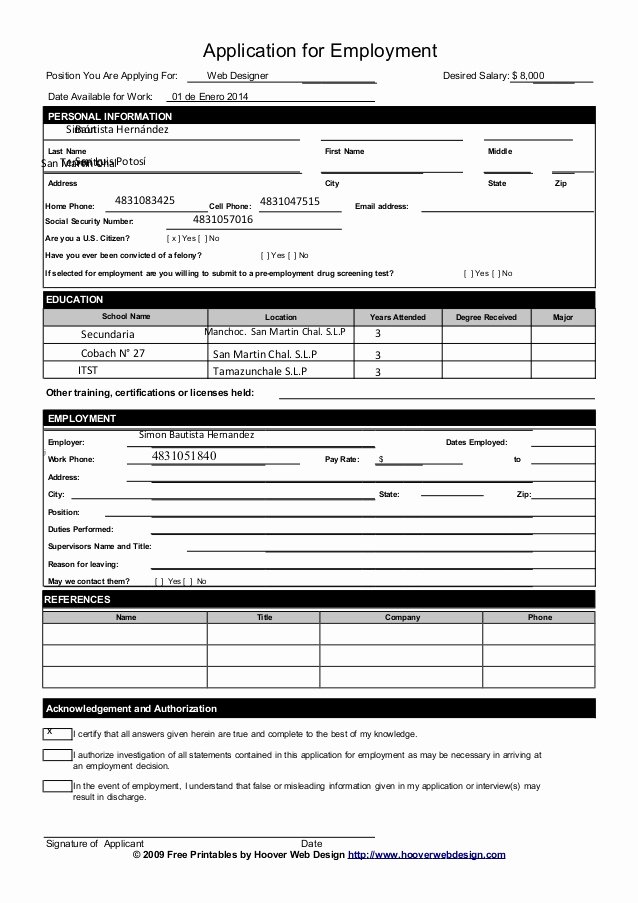 Employment Application form Template Luxury Generic Job Application Massachusetts