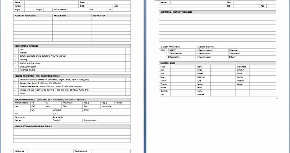 Employment Physical form Template Beautiful Yearly Physical Examination form