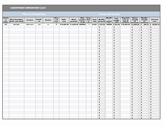 Equipment Checkout form Template Excel Best Of Equipment Inventory List