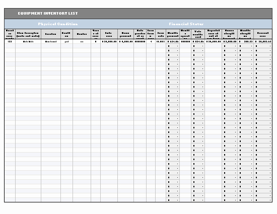 Equipment Checkout form Template Excel Best Of Equipment Inventory List