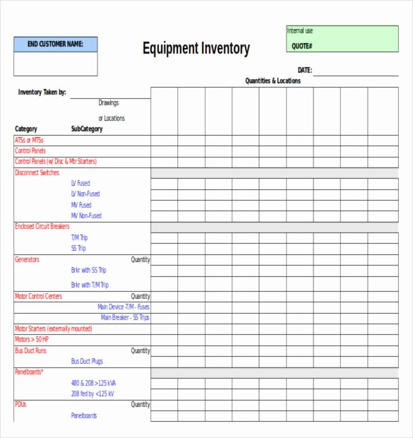 Equipment Checkout form Template Excel Unique Equipment Inventory Template