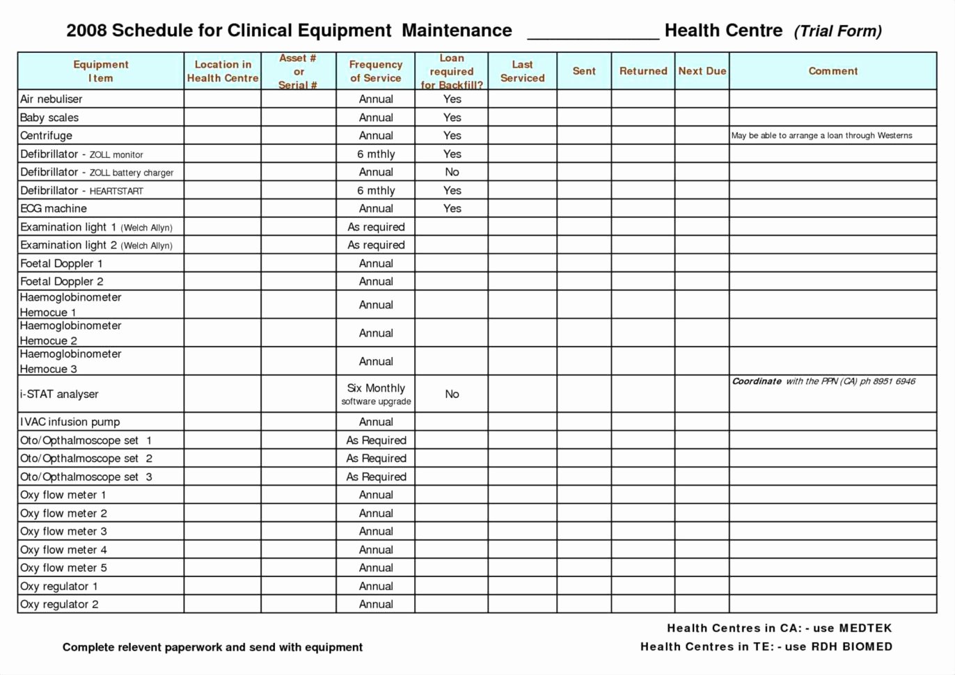 Equipment Maintenance Schedule Template Excel Best Of Heavy Equipment Maintenance Spreadsheet Spreadsheet