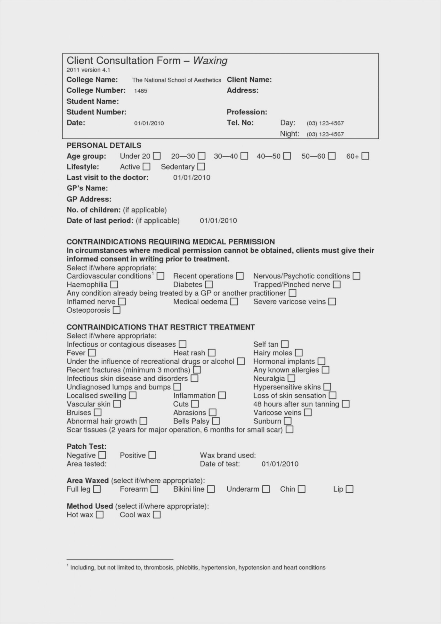 Esthetician Client Consultation form Template Fresh the Real Reason Behind