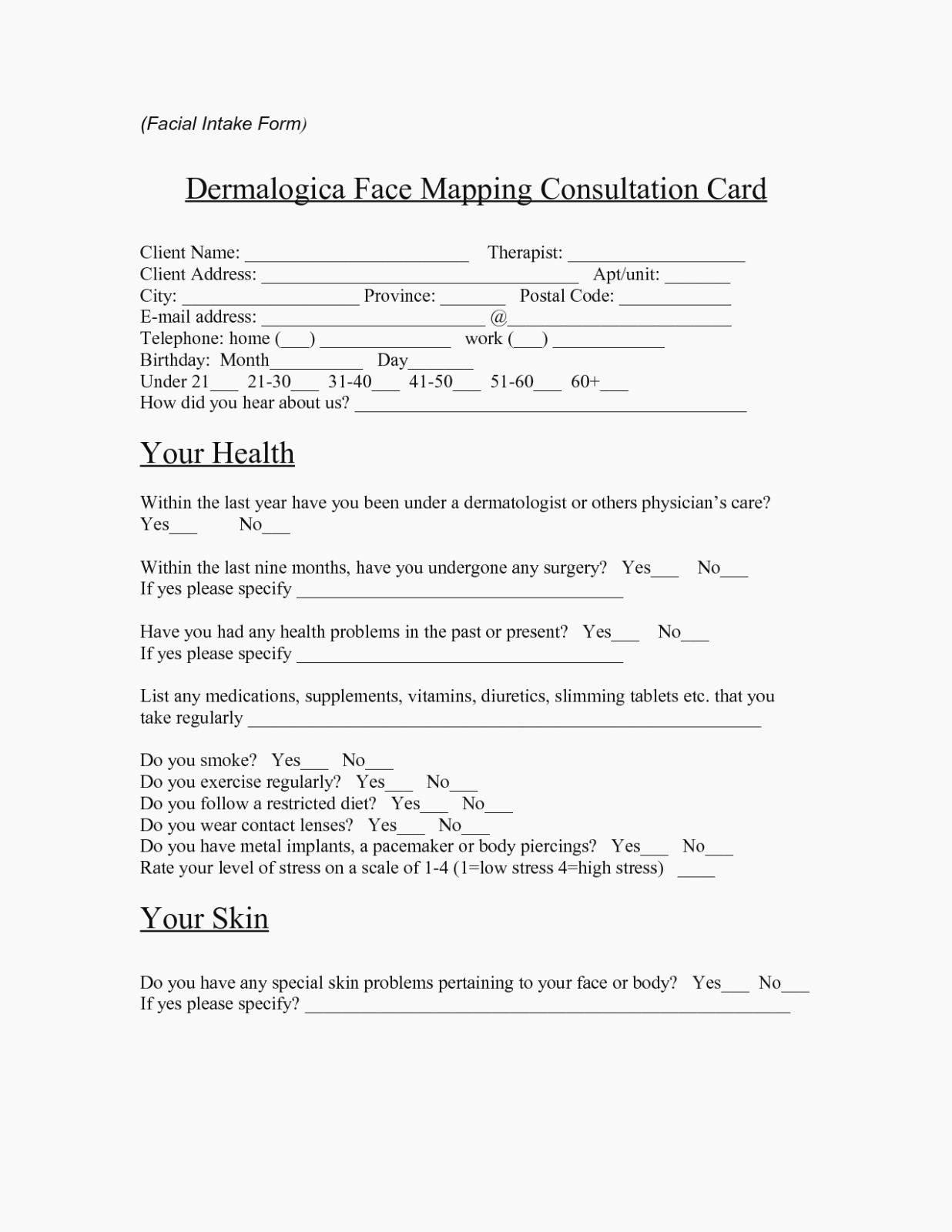 Esthetician Client Consultation form Template Luxury the Real Reason Behind