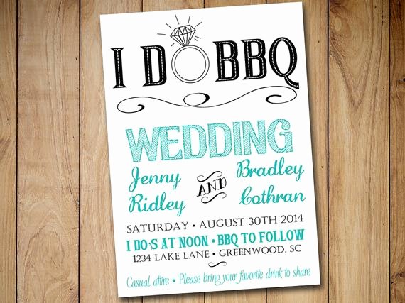 Etsy Wedding Invitation Template Beautiful I Do Bbq Wedding Invitation Template Download Blue Teal