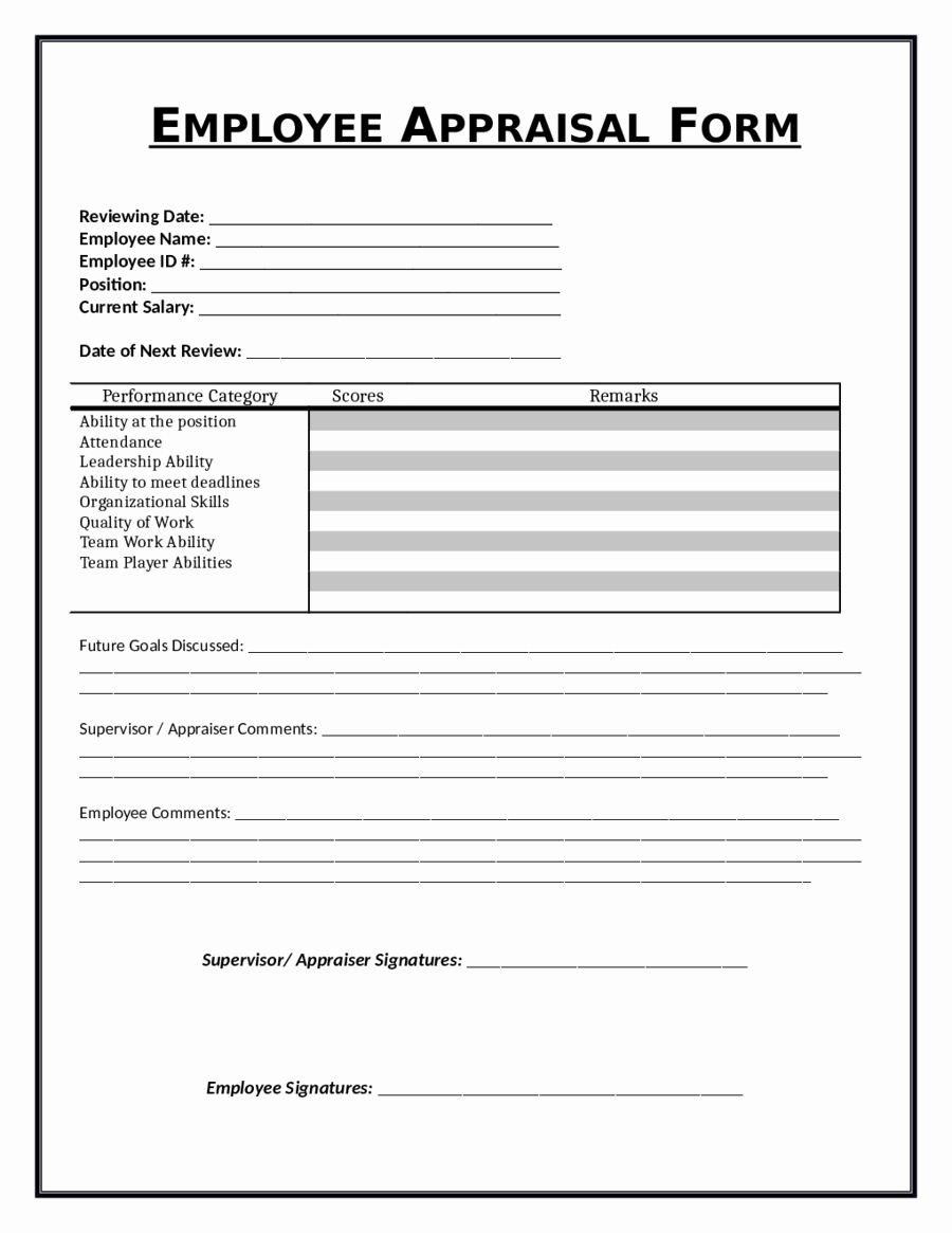 Evaluation form Template Free Awesome 2019 Employee Evaluation form Fillable Printable Pdf