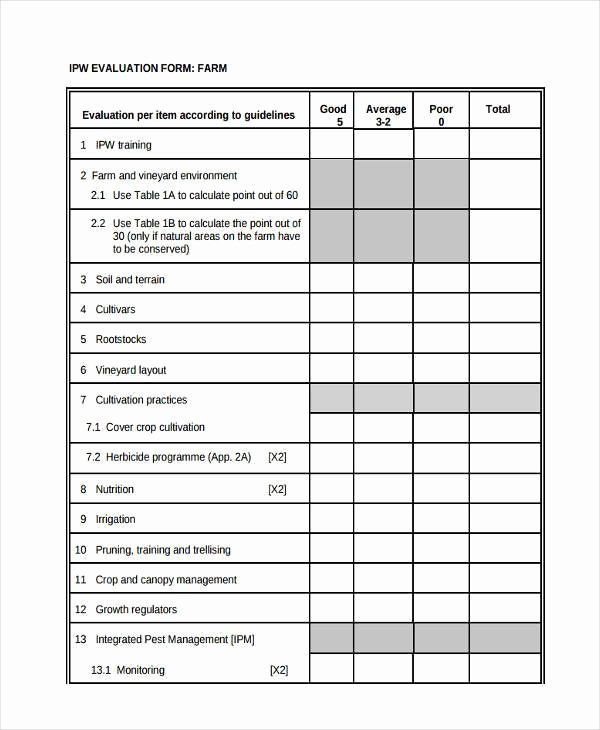 Evaluation form Template Free Inspirational Free 9 Sample Product Evaluation forms In Pdf
