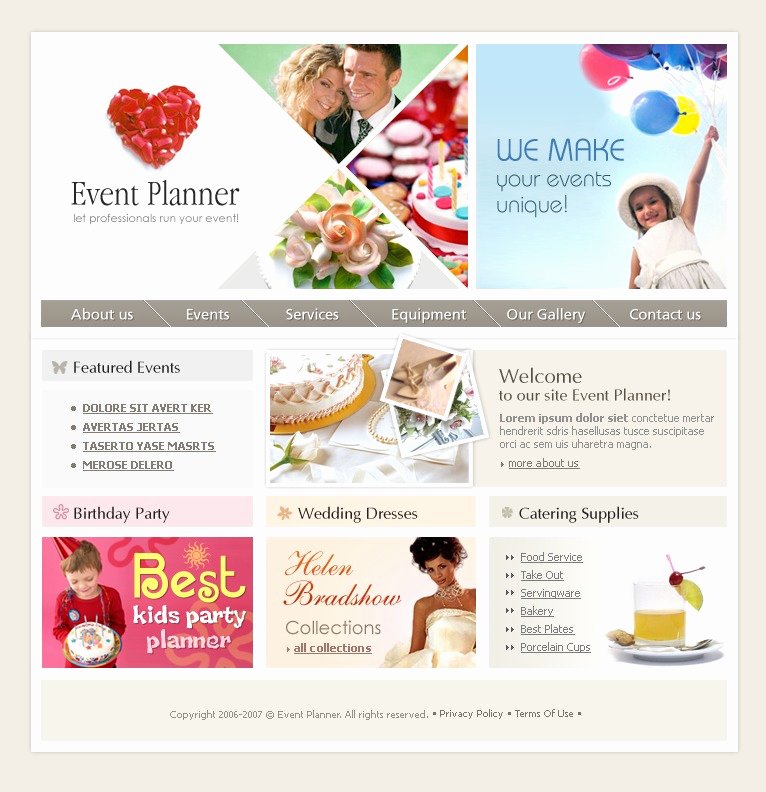 Event Planner Website Template Awesome event Planner Website Template