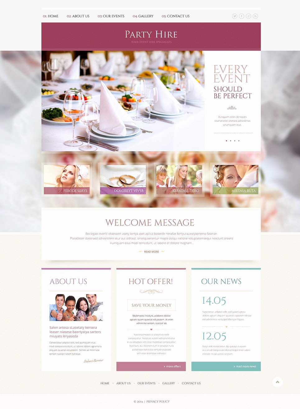 Event Planner Website Template Inspirational event Planner Responsive Website Template