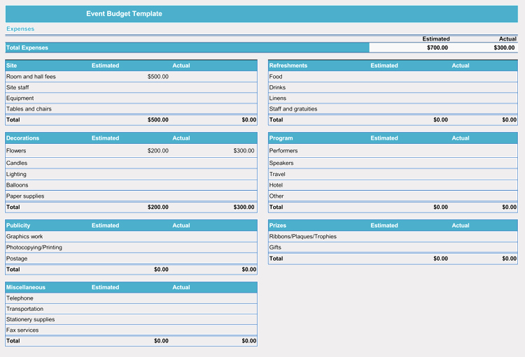 Event Planning Excel Template Luxury Free event Bud and Cost Planning Templates Excel