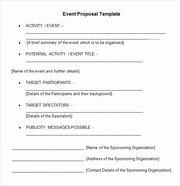 Event Planning Proposal Template Awesome 25 Sample event Proposal Templates – Psd Pdf Word