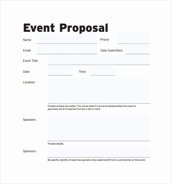 Event Planning Proposal Template Elegant Free 30 Sample event Proposal Templates Psd