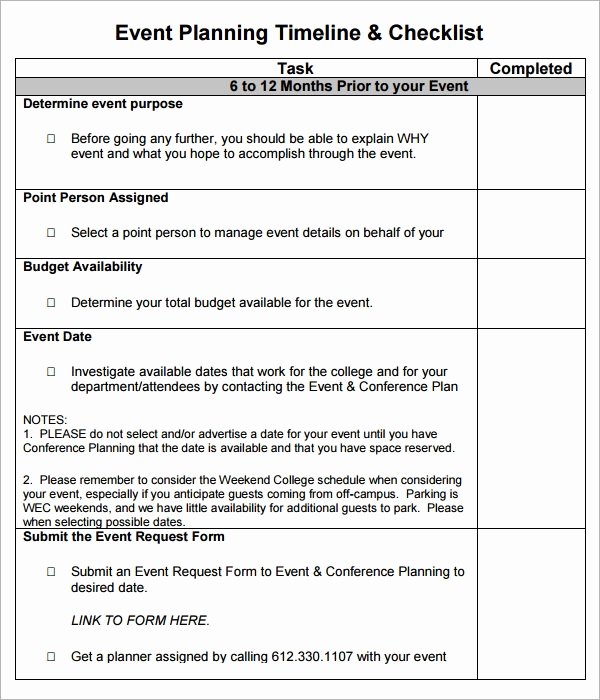 Event Planning Proposal Template Fresh 11 Sample event Planning Checklists – Pdf Word