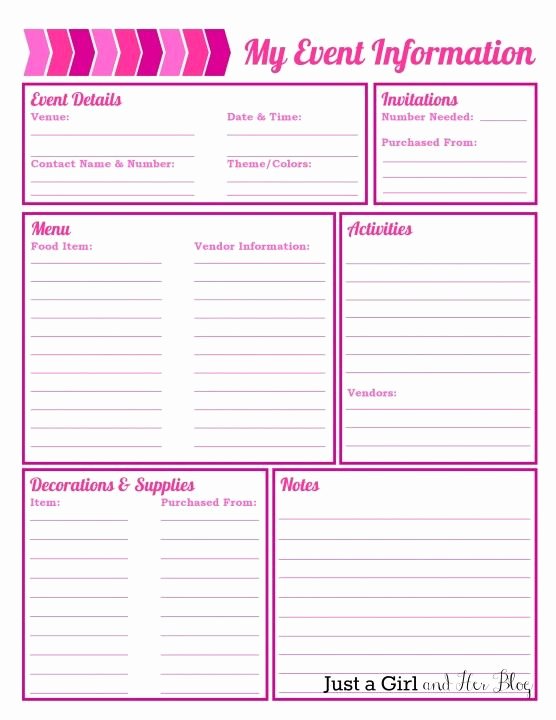 Event Planning Template Free Beautiful Party Planning organized with Free Printables