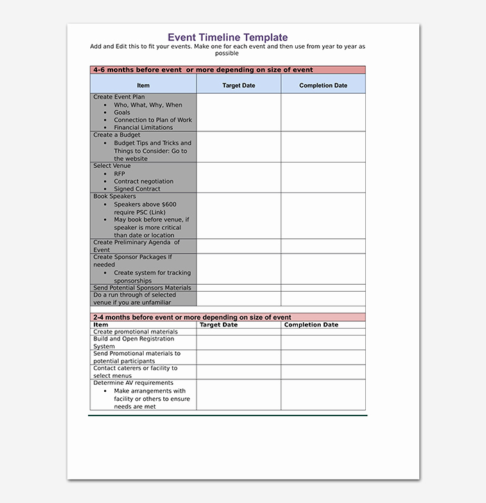 Event Planning Timeline Template Luxury event Timeline Template Free for Word &amp; Pdf Dotxes