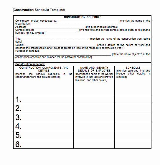 Excel Construction Schedule Template Elegant Residential Construction Schedule Template Excel