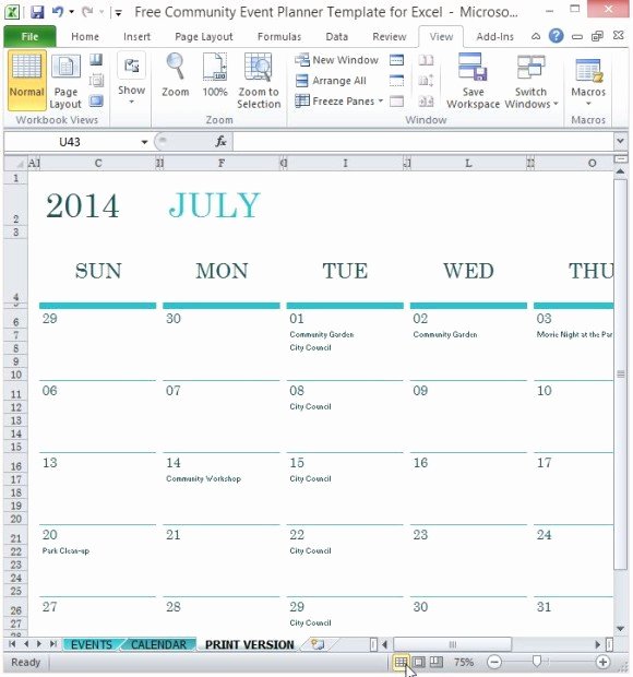 Excel event Planning Template Awesome Free Munity event Planner Template for Excel