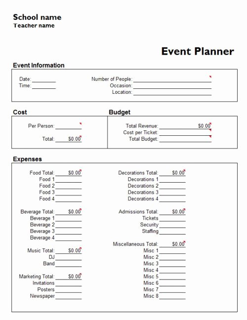 Excel event Planning Template Luxury Useful Microsoft Word &amp; Microsoft Excel Templates