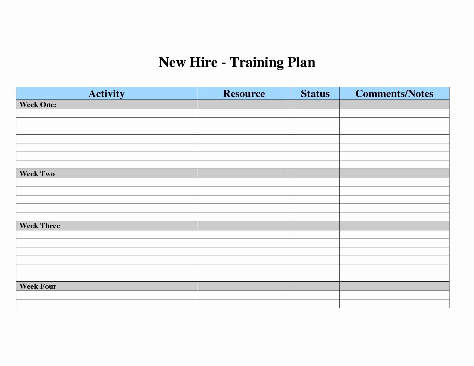 Excel Training Schedule Template Best Of Free Employee Training Matrix Template Excel New Employee