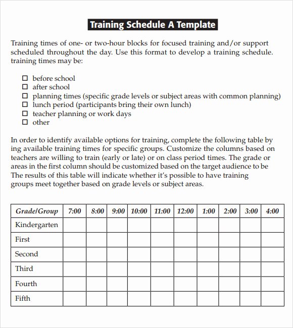 Excel Training Schedule Template Elegant Free 21 Sample Training Calendar Templates In Google Docs