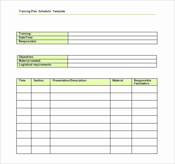Excel Training Schedule Template Elegant Presentation Schedule Template