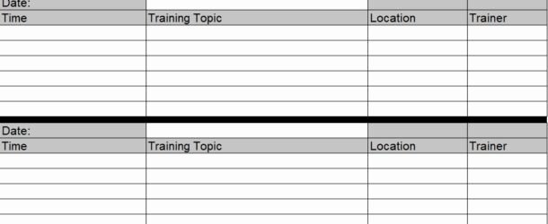 Excel Training Schedule Template Fresh Employee Training Schedule Template In Ms Excel Excel