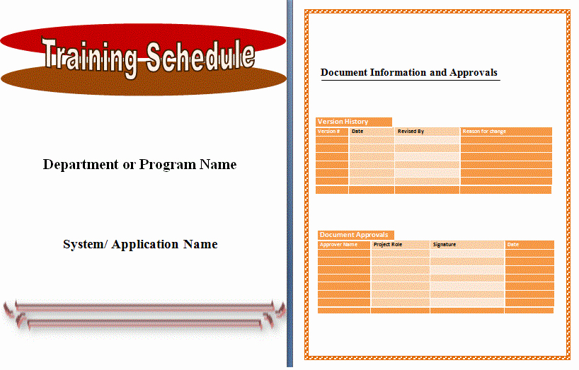Excel Training Schedule Template Fresh Training Schedule Templates