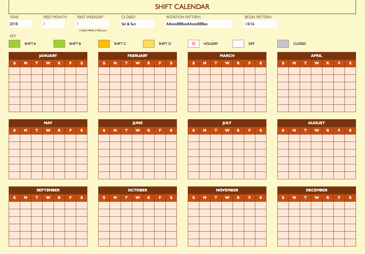 Excel Work Schedule Template Fresh Free Work Schedule Templates for Word and Excel