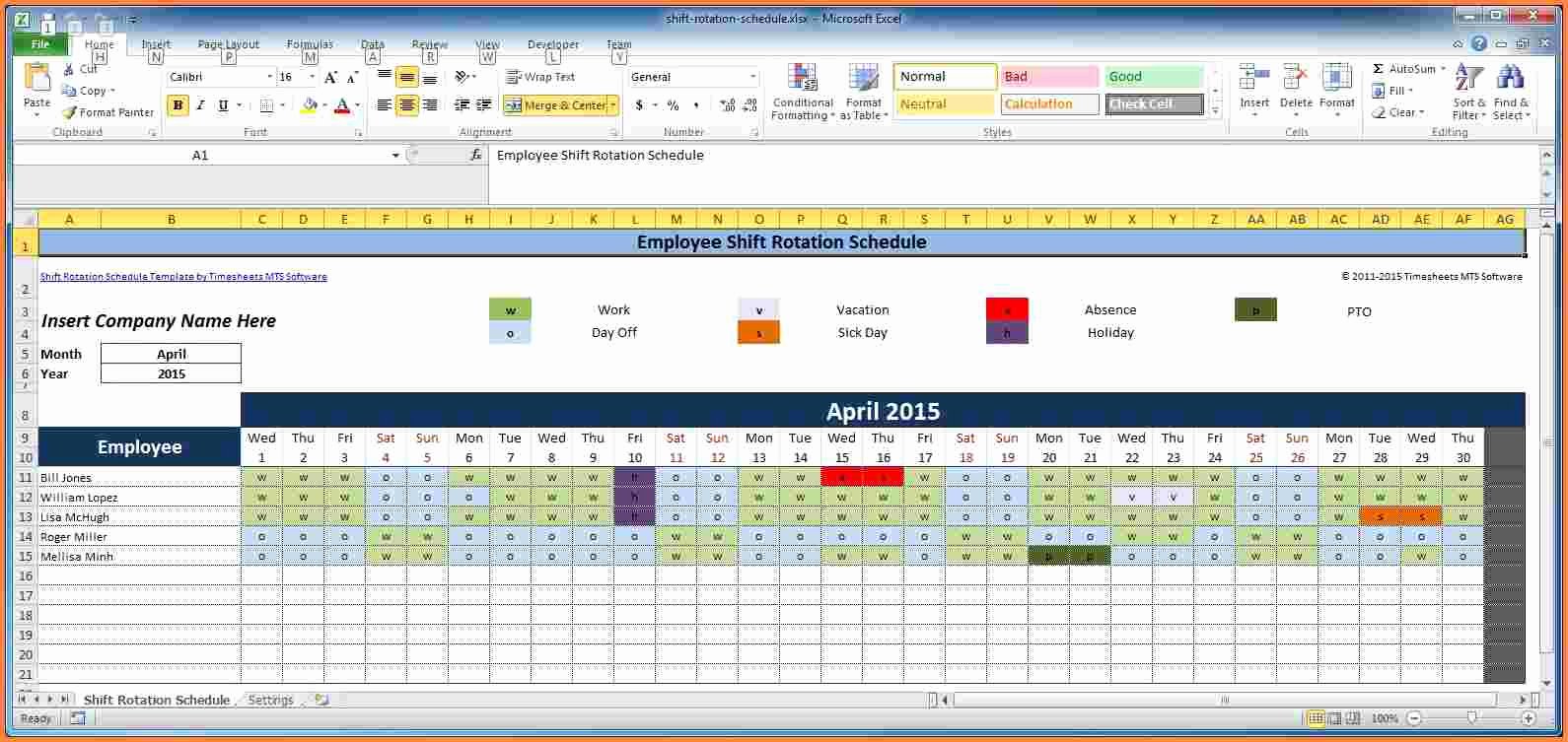 Excel Work Schedule Template New 7 Employee Scheduling Spreadsheet Excel