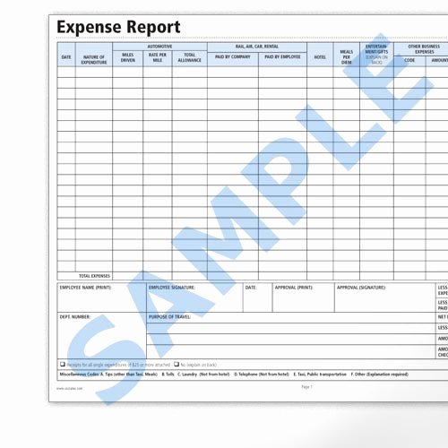 Expense form Template Excel Lovely Excel Expense Report Template