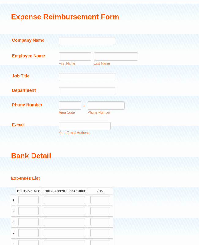 Expense Reimbursement form Template Luxury Expense Reimbursement form Template