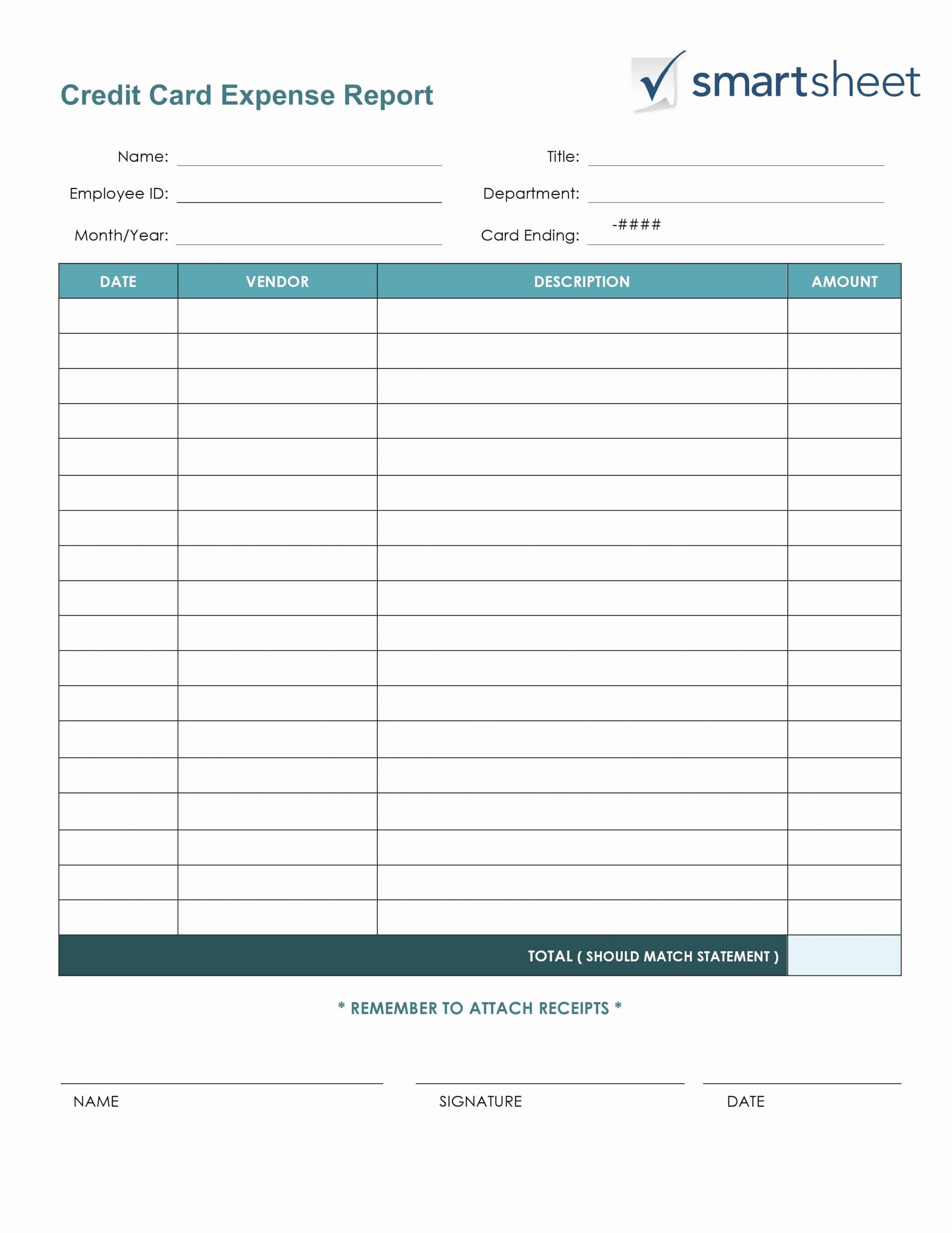 Expense Reimbursement form Template New Free Expense Report Templates Smartsheet