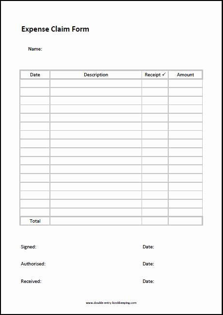 Expenses form Template Free Lovely Expense Claim form Template