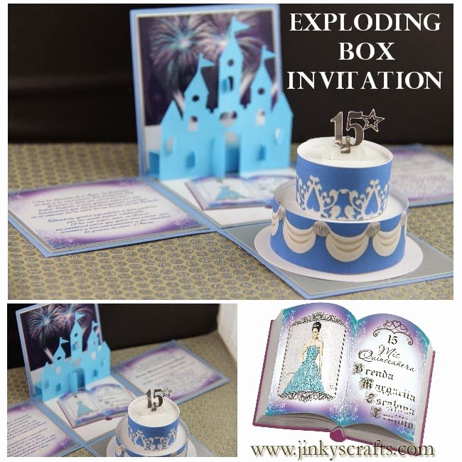 Exploding Box Invitation Template Lovely Jinky S Crafts &amp; Designs Disney Quinceanera Exploding Box