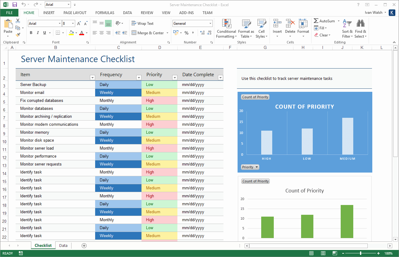 Facility Maintenance Plan Template New Maintenance Plan Template Checklist Log Ms Word Excel