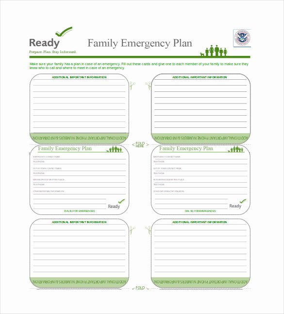 Family Disaster Plan Template Awesome 16 Emergency Plan Templates Free Sample Example