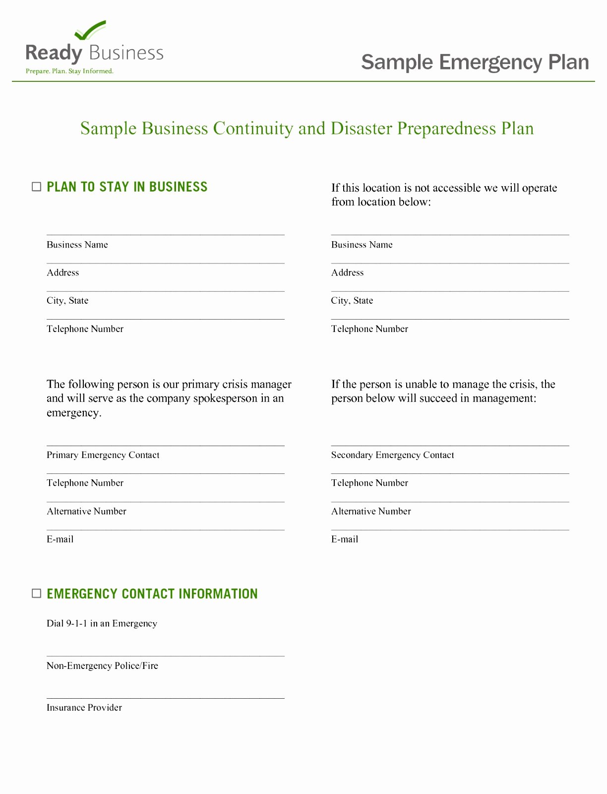 Family Disaster Plan Template Beautiful 5 Flood Emergency Response Plan Template totqe