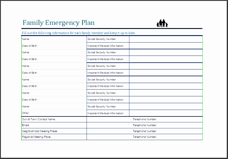 Family Disaster Plan Template New 5 Family Emergency Plan for Free Sampletemplatess