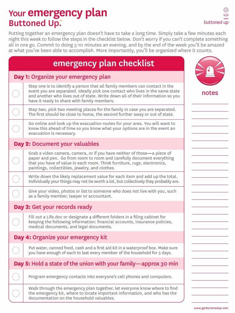 Family Emergency Preparedness Plan Template Awesome Your Emergency Plan buttoned Up