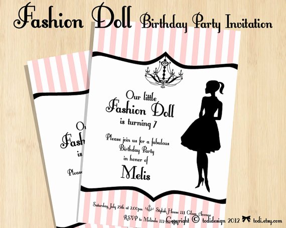 Fashion Show Invitation Template Elegant Fashion Show Birthday Party Invitations — Free Invitation