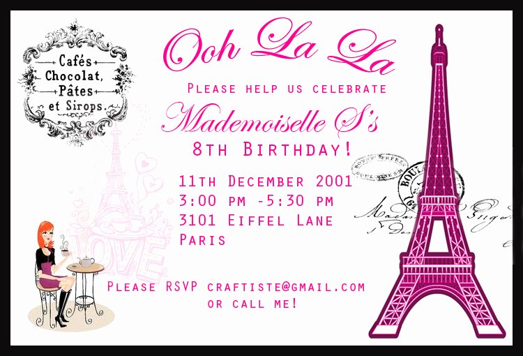 Fashion Show Invitation Template Inspirational Here and now Paris themed Birthday Party