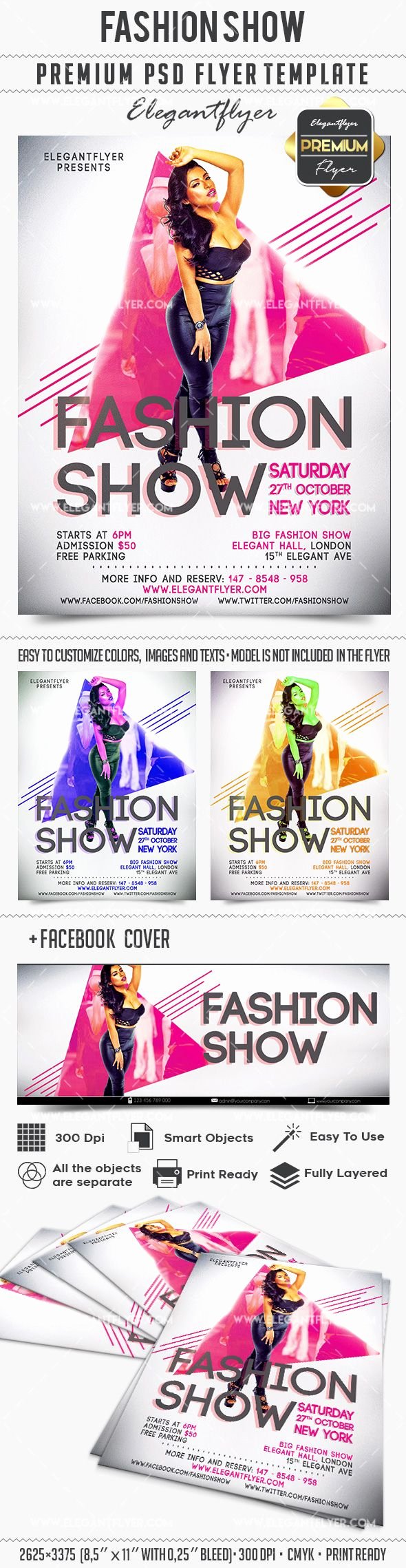 Fashion Show Invitation Template Luxury Fashion Show Invitation Flyer Template – by Elegantflyer