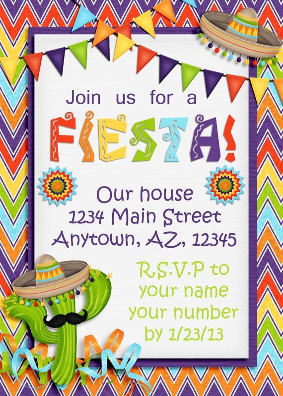 Fiesta Party Invitation Template Awesome Best 25 &quot;fiesta Invites&quot; Images On Pinterest