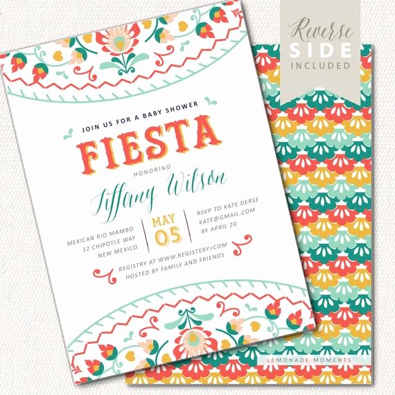 Fiesta Party Invitation Template Best Of Fiesta Baby Shower Invitation Mexican Fiesta Invite