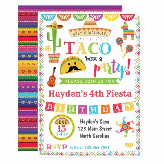 Fiesta Party Invitation Template Elegant Fiesta Birthday Invitation Mexican Fiesta Party