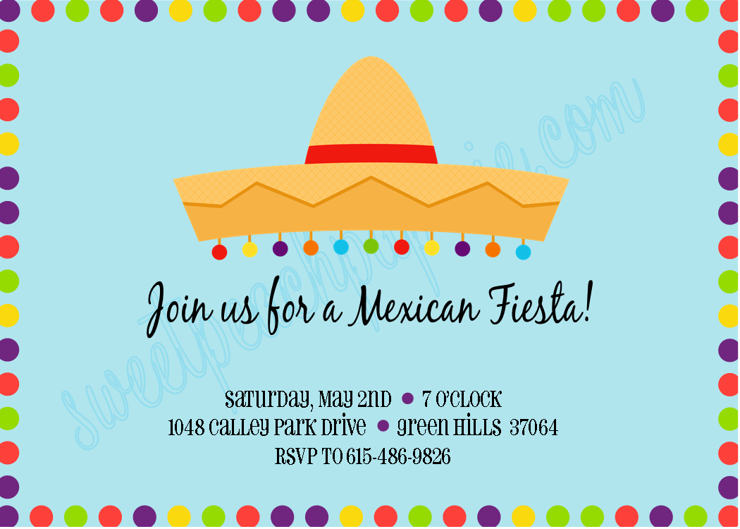 Fiesta Party Invitation Template Inspirational the Sweet Peach Paperie Mexican Fiesta Invitations