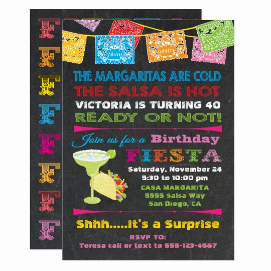 Fiesta Party Invitation Template Lovely Mexican Fiesta Birthday Party Invitation